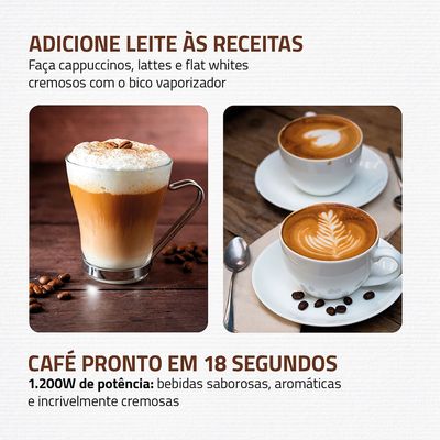 Cafeteira Espresso Dolce Crema 20 Bar Mondial Preto/Inox 1200W - C-21-E-CNP 220V