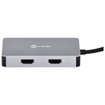 Hub USB Tipo C / TYPE C 5 em 1 com 2 HDMI + VGA + USB 3.0