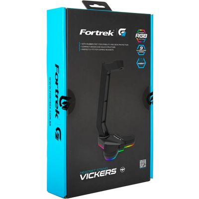 Suporte P/ Headset RGB Vickers Preto Fortrek G