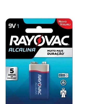 Bateria Rayovac 6LR61 Alcalina 9V Blister com 01 Unidade