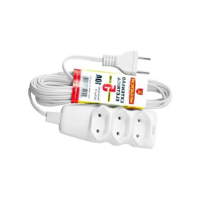 Extensão Cabo PL 2X0,75 5 Metros Branca 101