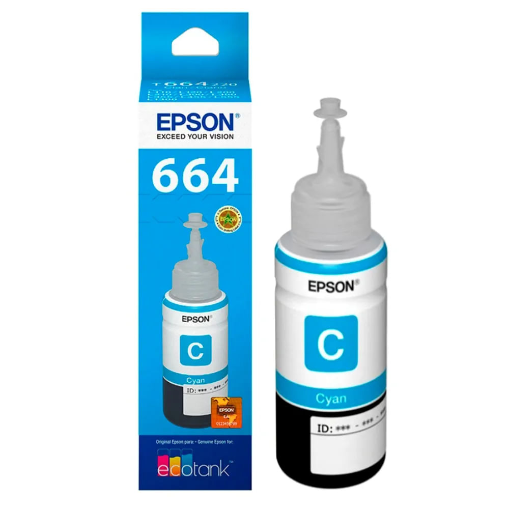 Refil de Tinta EPSON Ciano 70 ML - T664220-AL