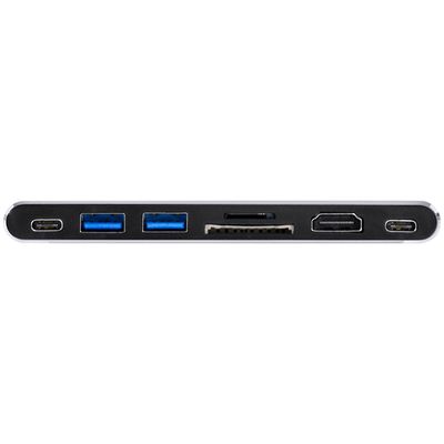 Hub USB Tipo C 7 em 2-2 USB 3.0 Leitor de Cartao SD TF HDMI Thunderbolt 3 Power Delivery 100W HC-72