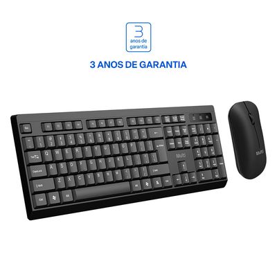 Kit Teclado com Mouse sem Fio Multi CF600 TC670 Preto