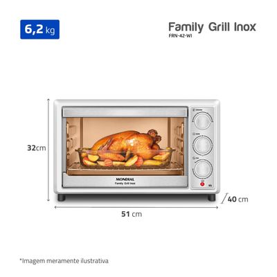 Forno Elétrico 42L Family II Mondial Branco 1600W - FRN-42-WI 220V