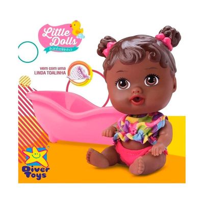 Boneca Divertoys Little Banheirinha Negra UNICA