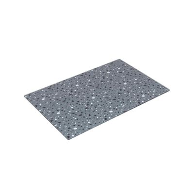 Tábua de Vidro para Corte Terrazo Cinza Escuro 20cm x 30cm
