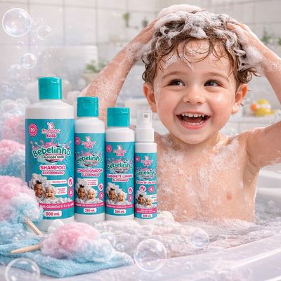 Kit Cabelo e Corpo Bebelinho Algodão Doce