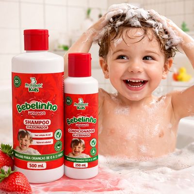 Kit Cabelo e Corpo Bebelinho Morango