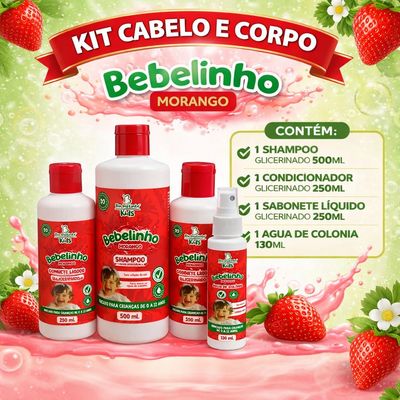 Kit Cabelo e Corpo Bebelinho Morango