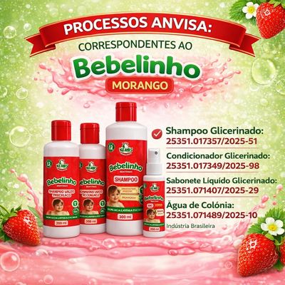Kit Cabelo e Corpo Bebelinho Morango