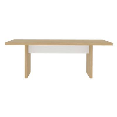 Mesa de Escritório Tebis Carvalho e Branca