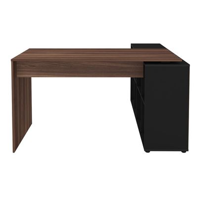 Mesa de Escritório Nero Ipê e Preta