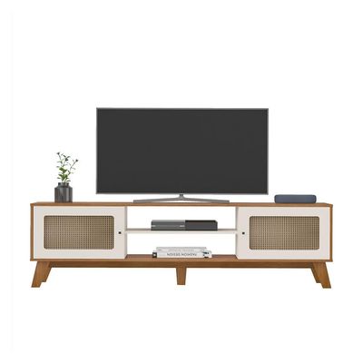 Rack para TV até 75 Polegadas Charlotte 2 PT Cinamomo e Off White