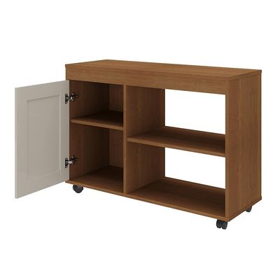 Rack para TV até 47 Polegadas Sampa 1 PT Cinamomo e Off White 91 cm