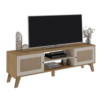 Rack Charlotte 2 PT Carvalho e Off White 180 cm