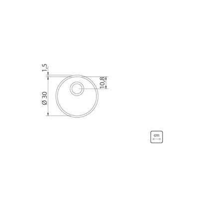 Cuba de Embutir Tramontina Luna 30 BL Standard em Aço Inox Polido 30 cm com Válvula