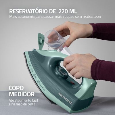 Ferro a Vapor Mondial Verde 1800W - FVN-02-G 127V