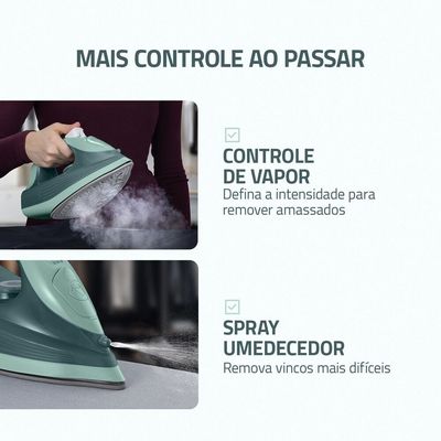 Ferro a Vapor Mondial Verde 1800W - FVN-02-G 127V