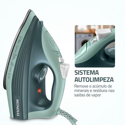 Ferro a Vapor Mondial Verde 1800W - FVN-02-G 127V