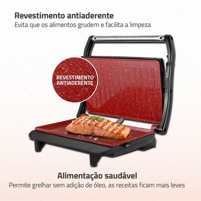 Master Press Inox Mondial Vermelho 1000W PG-01-RC-CL 127V