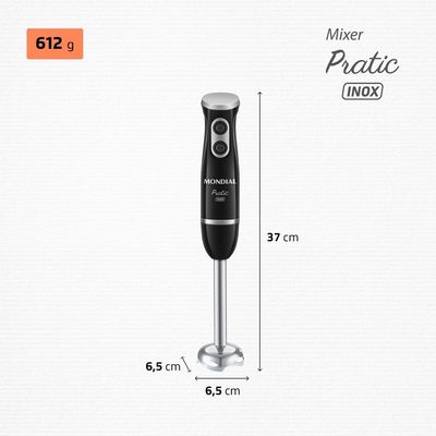 Mixer Pratic, Mondial Preto/Inox 500W - M-17-BI 127V