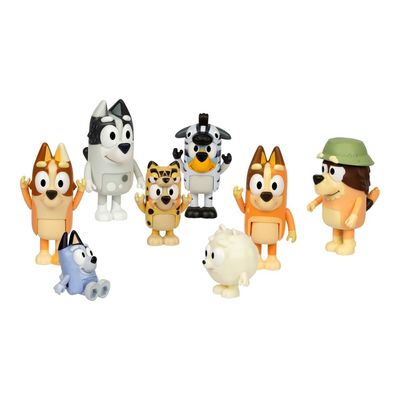 Kit 8 Bonecos Colecionáveis Bluey - Diversão em Fantasias