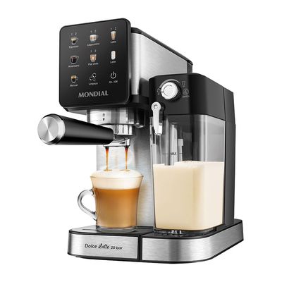 Cafeteira Espresso Automática Dolce Latte 20 bar Mondial Preto/Inox - CCL-01 127V