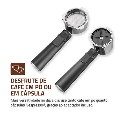 Cafeteira Espresso Automática Dolce Latte 20 bar Mondial Preto/Inox - CCL-01 127V