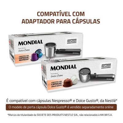 Cafeteira Espresso Automática Dolce Latte 20 bar Mondial Preto/Inox - CCL-01 127V