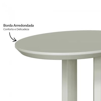 Mesa Lateral em MDF 60 cm Off White TB604WW Dalla Costa