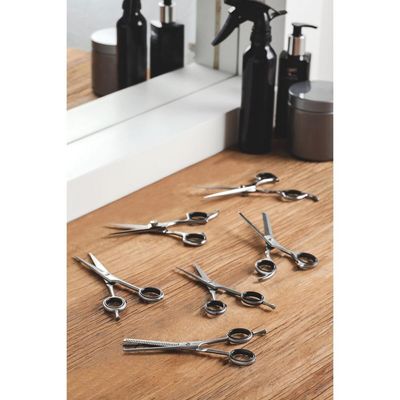 Tesoura para Cabelo Tramontina em Aço Inox com Fio Desbaste e Apoio Fixo para Dedo 6"