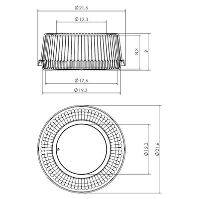 Embalagem Para Bolo e Tortas G32M Preta Transparente 100un 750g Galvanotek