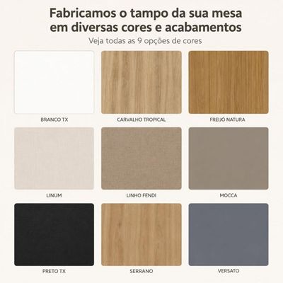 Mesa Jantar Sofia Redonda 80cm Linho Fendi 18mm Pés de Madeira Natural Marin