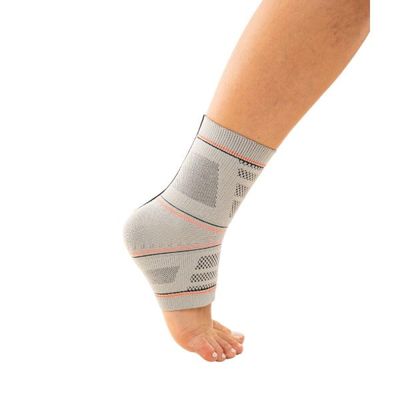 N1 Sport Tornozeleira Training Fechada Cinza G Knit 3D com C