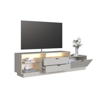 Rack para TV até 55 Polegadas 200cm com Nichos 2 Gavetas Pra