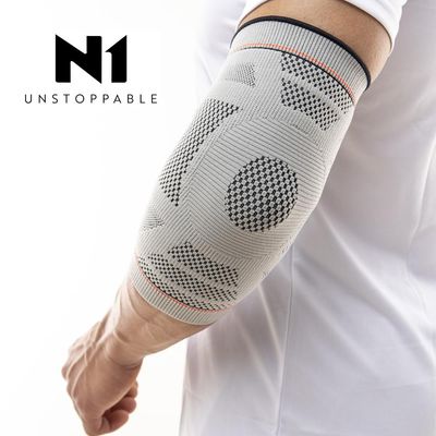 Cotoveleira Training Cinza GG Knit 3D com Compressão N1 Spor