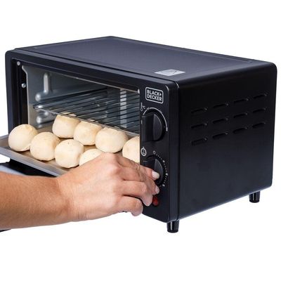 Forno Elétrico Black+Decker FT9N 9L Timer 60min Vidro Temperado 250°C preto / 110