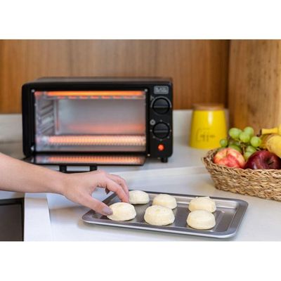 Forno Elétrico Black+Decker FT9N 9L Timer 60min Vidro Temperado 250°C preto / 220
