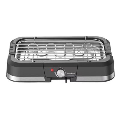 Churrasqueira Elétrica Britânia BCQ40 com Seletor de Temperatura e Revestimento Antiaderente  Preta e Inox Preto,Inox / 110