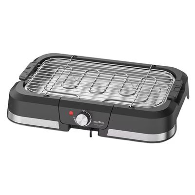 Churrasqueira Elétrica Britânia BCQ40 com Seletor de Temperatura e Revestimento Antiaderente  Preta e Inox Inox,Preto / 110