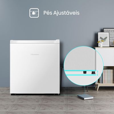 Frigobar Hisense RR58NW com Porta Reversível Branco – 44 litros Branco / 110