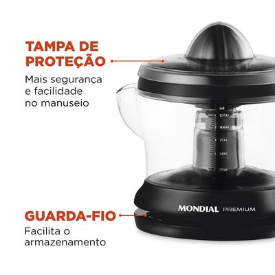 Espremedor de Frutas Mondial Premium E-02 - Preto preto / 110