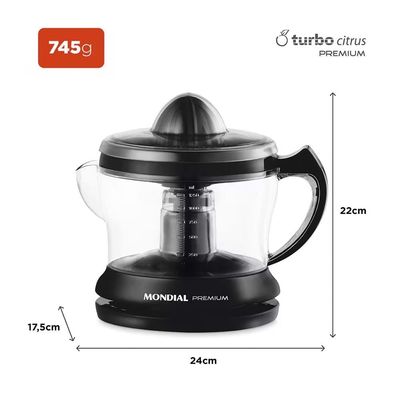 Espremedor de Frutas Mondial Premium E-02 - Preto preto / 110