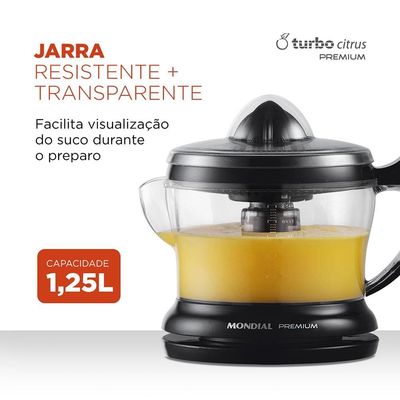 Espremedor de Frutas Mondial Premium E-02 - Preto preto / 220