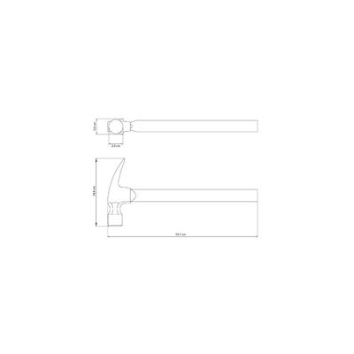 Martelo de Unha 16 oz Tramontina Perfil Reto com Cabo Tubular