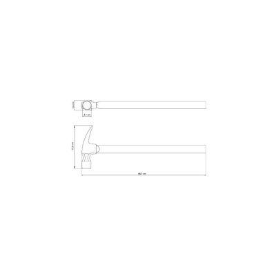 Martelo de Unha 16 oz Tramontina Perfil Reto com Cabo Tubular Longo