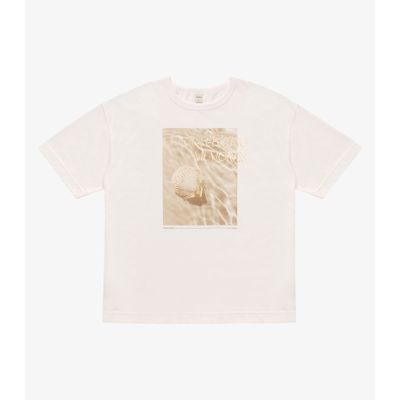 T- shirt Overzised Meia Malha Feminina Rovitex Bege G / Bege