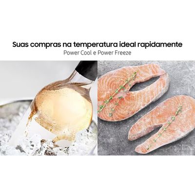 Geladeira Samsung Side By Side Digital Inverter RS60T5200S9 Frost Free com All Around Cooling e Spacemax Inox Look – 602 L Inox / 220