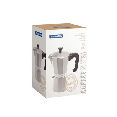 Cafeteira Expresso Italiana Tramontina em Alumínio com Cabo em Nylon 320 ml